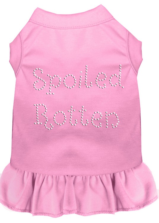 Spoiled Rotten Rhinestone Dress Light Pink Lg